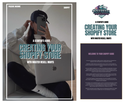 Start your Shopify Store - Fully Editable in Canva with MRR!